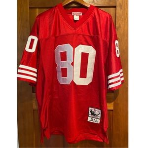 Mitchell & Ness Jerry Rice San Francisco 49ers Stitched Jersey, Mens size 48